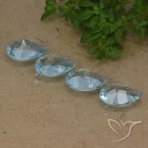 Topaz Gemstones in 7 x 5 mm (calibrated) Size for Sale, Topaz Stones in Sky Blue Color