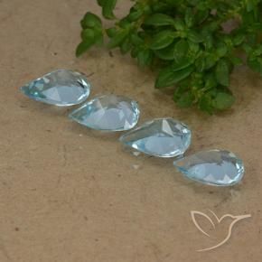 Topaz Gemstones in 7 x 5 mm (calibrated) Size for Sale, Topaz Stones in Swiss Blue Color