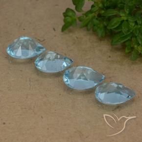 Topaz Gemstones in 7 x 5 mm (calibrated) Size for Sale, Topaz Stones in Sky Blue Color