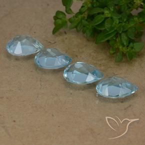 Topaz Gemstones in 7 x 5 mm (calibrated) Size for Sale, Topaz Stones in Sky Blue Color