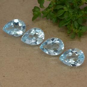 Himmerlblau Topas Edelstein - 0.8ct Birnen Schliff (ID: 487831)