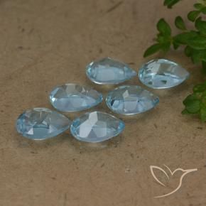 Topaz Gemstones in 6 x 4.2 mm Size for Sale, Topaz Stones in Sky Blue Color