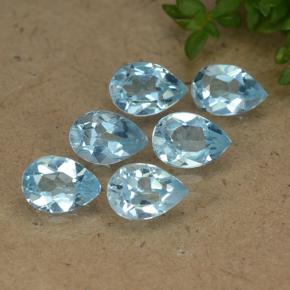 Medium Blue Топаз Камень - 0.5ct Фасетная Груша (ID: 488127)