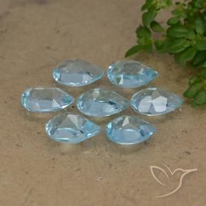 Topaz Gemstones in 6 x 4 mm (calibrated) Size for Sale, Topaz Stones in Sky Blue Color