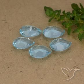 Topaz Gemstones in 7 x 5 mm (calibrated) Size for Sale, Topaz Stones in Sky Blue Color