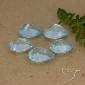 Topaz Gemstones in 7 x 5 mm (calibrated) Size for Sale, Topaz Stones in Sky Blue Color