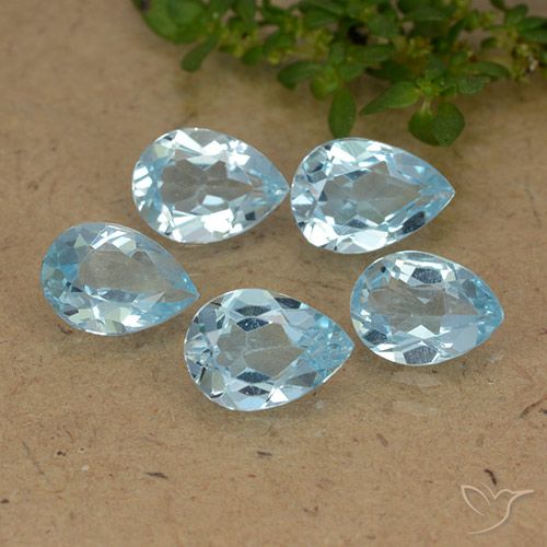 3.82ctw Natural Swiss Blue Topaz, Pear Shape, VVS-VS