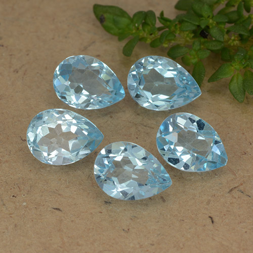 Sky Blue Topaz Gem - 0.9ct Pear Facet (ID: 488239)