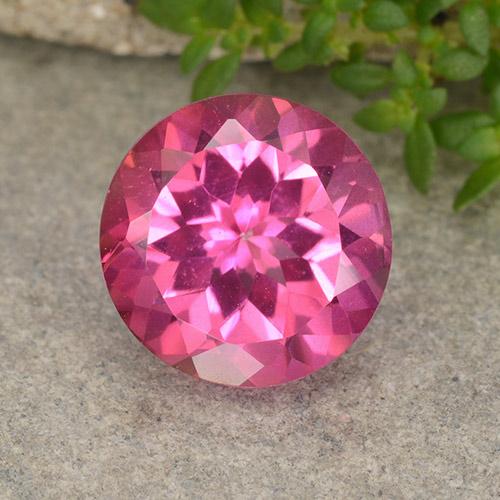 4.13 ct Pink Topaz Gemstone, Topaz Gem in Round Facet Shape for Sale.