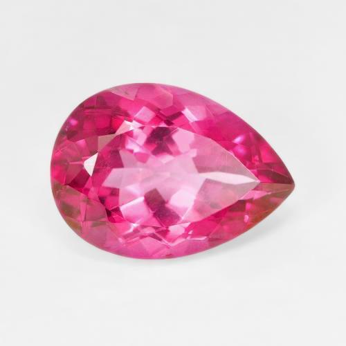 7.23 ct Pink Topaz Stone, Natural Topaz in Pear Facet Shape for Sale