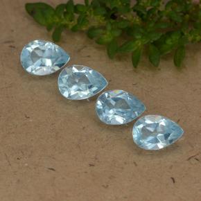 Свисс-Блю Топаз Камень - 0.5ct Фасетная Груша (ID: 488435)