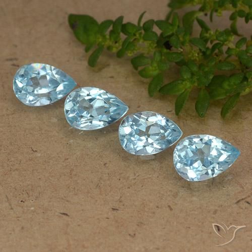 2.51ctw Natural Swiss Blue Topaz, Pear Shape, VVS-VS