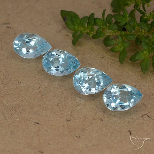 2.22ctw Natural Swiss Blue Topaz, Pear Shape, VVS-VS