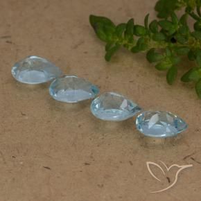 Topaz Gemstones in 6 x 4 mm (calibrated) Size for Sale, Topaz Stones in Swiss Blue Color