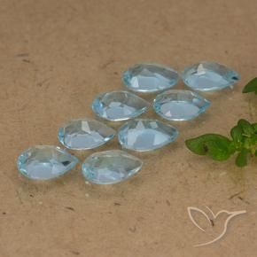 Topaz Gemstones in 6 x 4 mm (calibrated) Size for Sale, Topaz Stones in Sky Blue Color