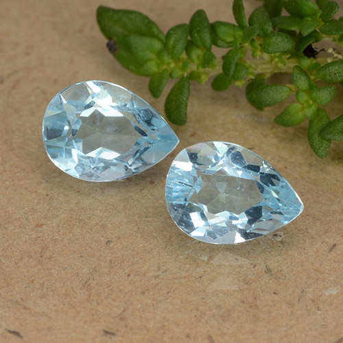 Sky Blue Topaz Gem - 0.8ct Pear Facet (ID: 488447)
