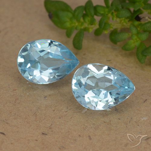 1.70ctw Natural Sky Blue Topaz, Pear Shape, VVS-VS