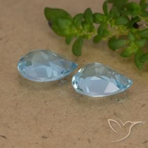 Topaz Gemstones in 6.9 x 5.2 mm Size for Sale, Topaz Stones in Sky Blue Color