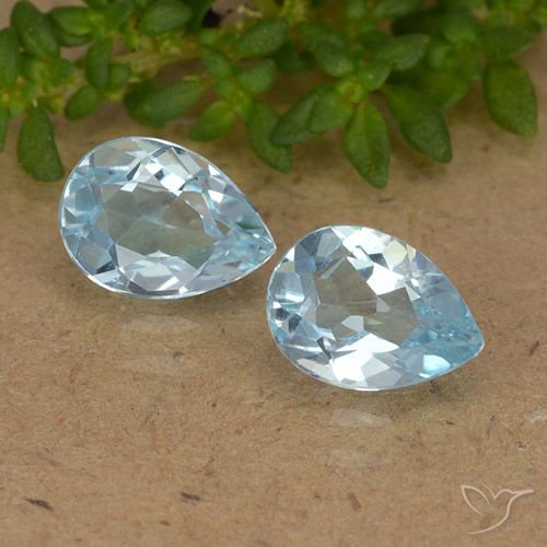 1.62ctw Natural Sky Blue Topaz, Pear Shape, VVS-VS