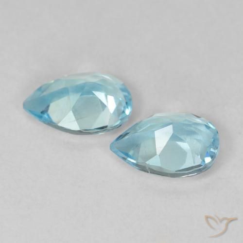 Topaz Gemstones in 7 x 5 mm (calibrated) Size for Sale, Topaz Stones in Sky Blue Color