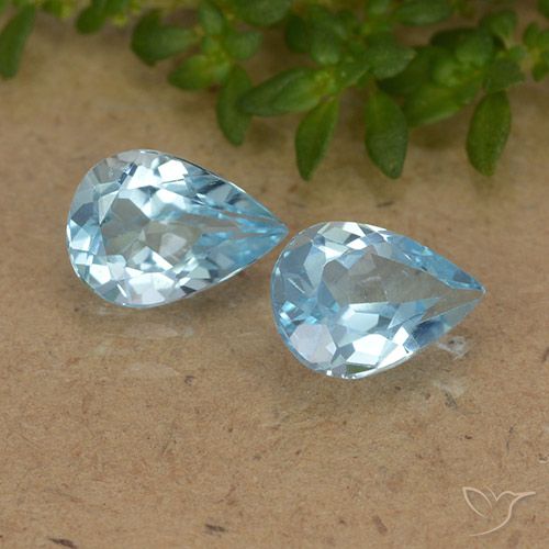 1.53ctw Natural Sky Blue Topaz, Pear Shape, VVS-VS