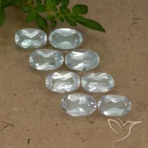 2.19 ctw Blue Topaz Stones, Natural Topaz in Oval Facet Shape for Sale