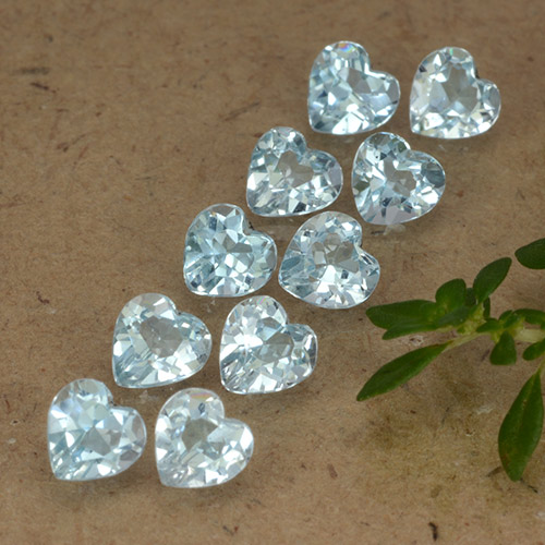 hellblau Topas Edelstein - 0.3ct Herz facettiert (ID: 488461)