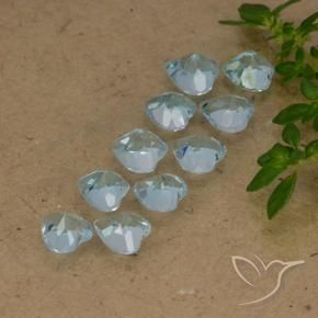 Topaz Gemstones in 4 x 4 mm (calibrated) Size for Sale, Topaz Stones in Sky Blue Color