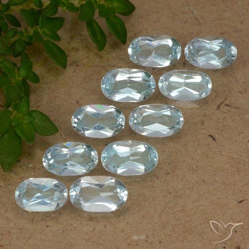 2.71 ct Sky Blue Topaz, 5.1 x 3.1 mm Oval Cut From Brazil, Photo A