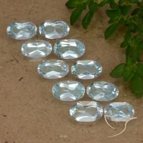 2.71 ctw Blue Topaz Stones, Natural Topaz in Oval Facet Shape for Sale