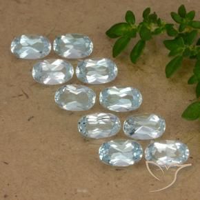 3.03 ctw Blue Topaz Stones, Natural Topaz in Oval Facet Shape for Sale