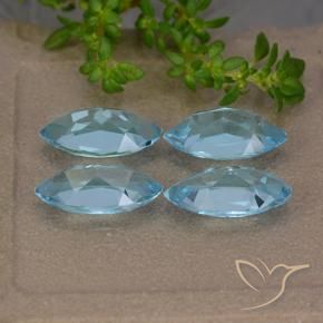 Topaz Gemstones in 10.1 x 5.1 mm Size for Sale, Topaz Stones in Swiss Blue Color