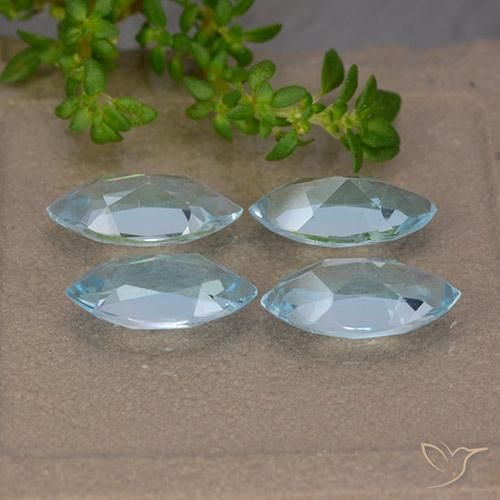 Topaz Gemstones in 10.3 x 5.2 mm Size for Sale, Topaz Stones in Sky Blue Color