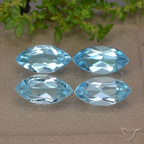 5.60ctw Natural Swiss Blue Topaz, Marquise, VVS-VS