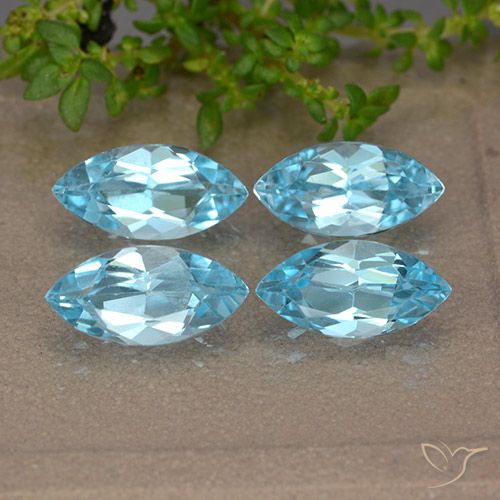 5.06ctw Natural Swiss Blue Topaz, Marquise, VVS-VS