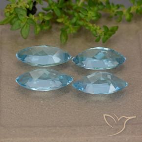 Topaz Gemstones in 9.9 x 5 mm Size for Sale, Topaz Stones in Swiss Blue Color