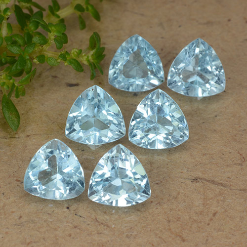 Sky Blue Topaz Gem - 0.6ct Trillion Facet (ID: 489048)