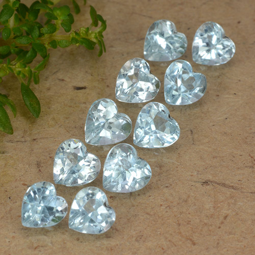 Sky Blue Topaz Gem - 0.3ct Heart Facet (ID: 489051)