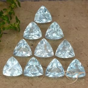 5.31 ctw Blue Topaz Stones, Natural Topaz in Trillion Facet Shape for Sale