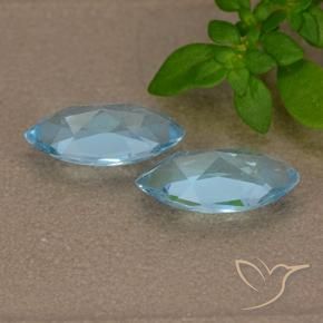 Topaz Gemstones in 10.2 x 5.1 mm Size for Sale, Topaz Stones in Sky Blue Color
