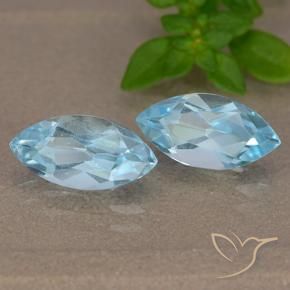 2.62 ctw Blue Topaz Stones, Natural Topaz in Marquise Facet Shape for Sale