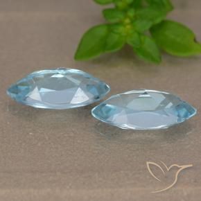 Topaz Gemstones in 10.1 x 5.1 mm Size for Sale, Topaz Stones in Sky Blue Color