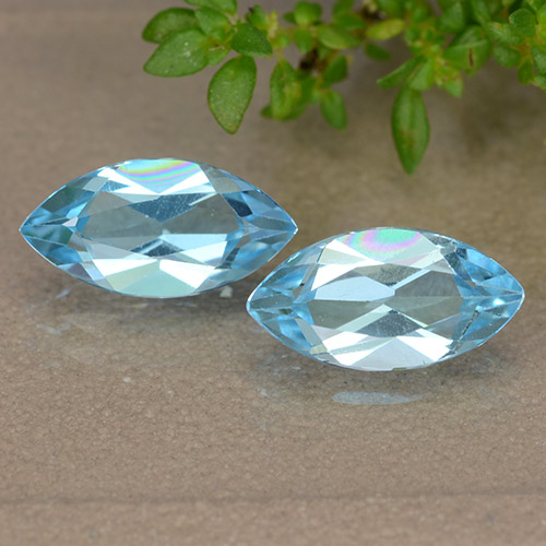 Deep Maya Blue Topaz Gem - 1.4ct Marquise Facet (ID: 489085)