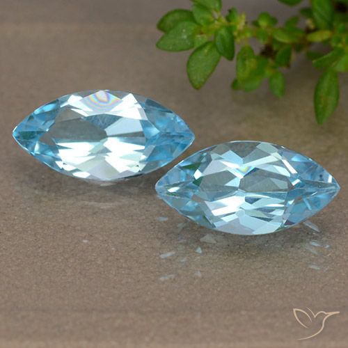 Deep Maya Blue Topaz Gem - 1.3ct Marquise Facet (ID: 489087)