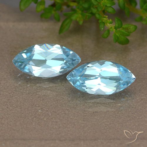 Sky Blue Topaz Gem - 1.3ct Marquise Facet (ID: 489089)