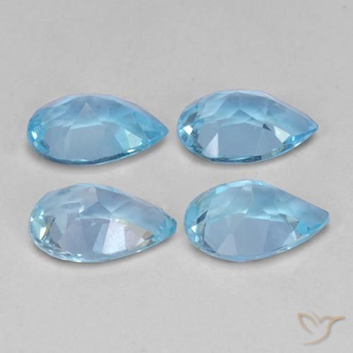 Topaz Gemstones in 7 x 5 mm (calibrated) Size for Sale, Topaz Stones in Sky Blue Color