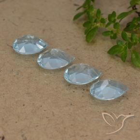 Topaz Gemstones in 7 x 5 mm (calibrated) Size for Sale, Topaz Stones in Sky Blue Color