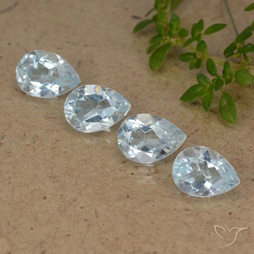 3.29ctw Natural Sky Blue Topaz, Pear Shape, VVS-VS