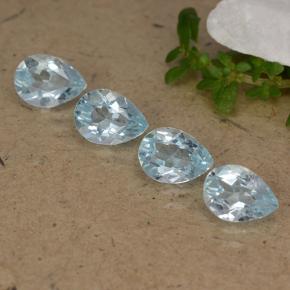 0.8ct Pear Facet Sky Blue Topaz Gem for sale 0.8ct Pear Facet Sky Blue Topaz Gem (ID: 489207)
