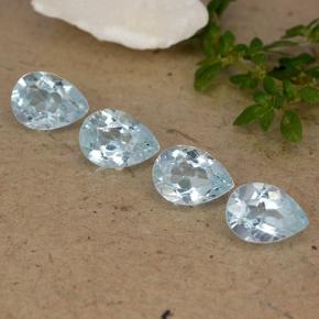 Himmerlblau Topas Edelstein - 0.9ct Birnen Schliff (ID: 489209)